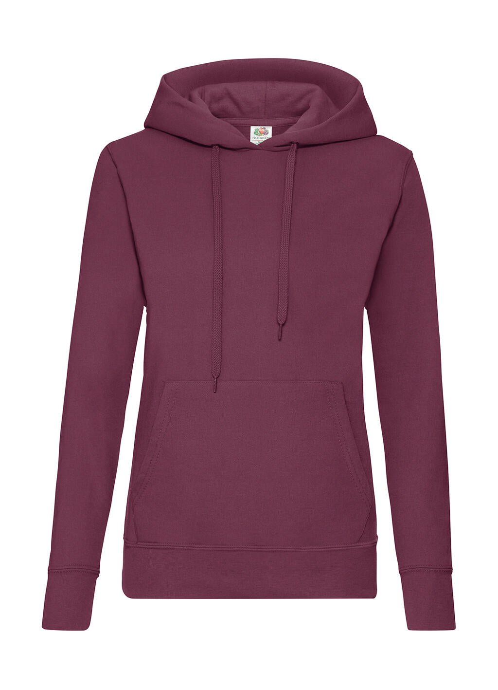 Ladies' Classic Hooded Sweat in Farbe Burgundy