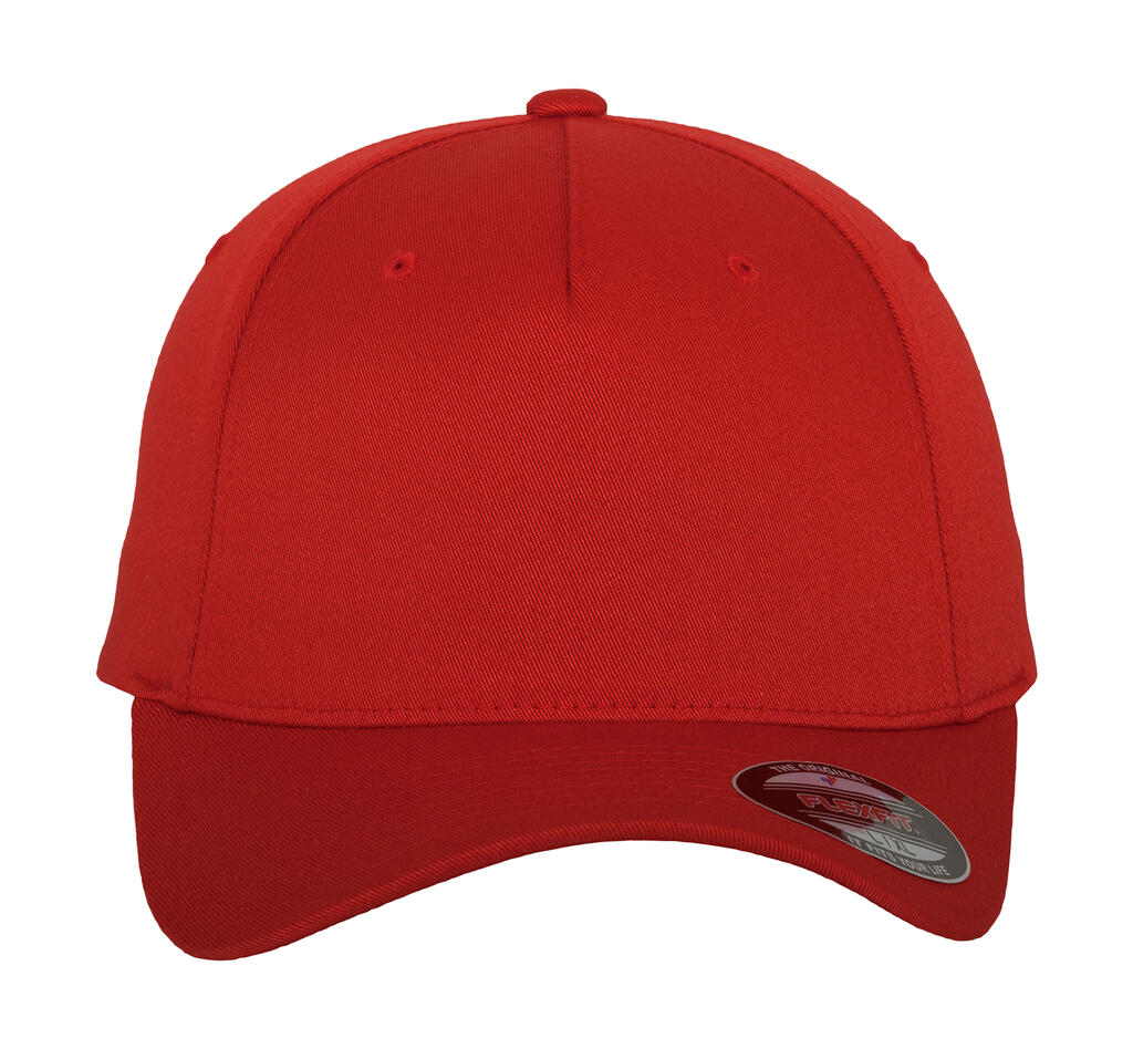 Fitted Baseball Cap in Farbe Red