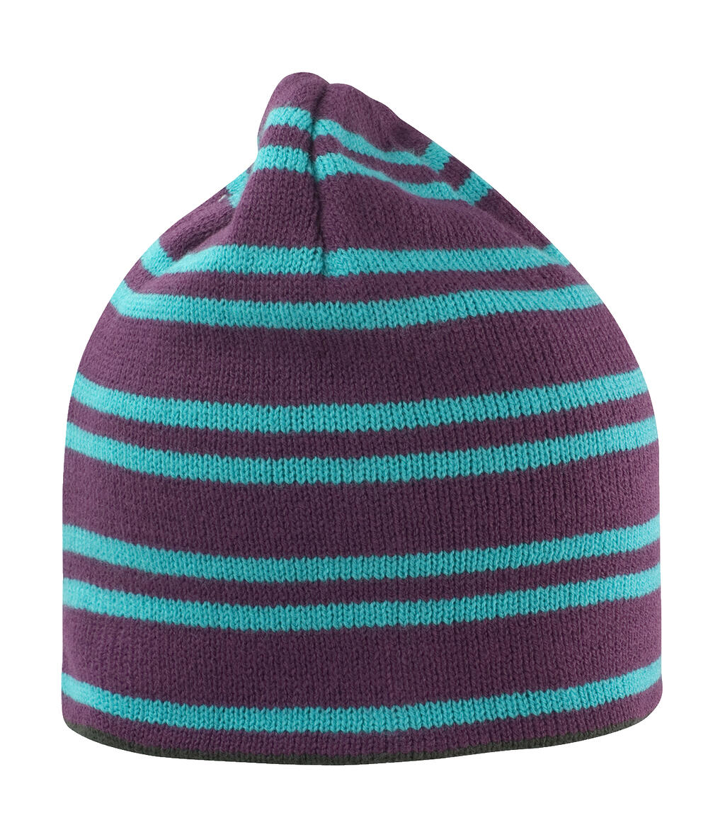 Team Reversible Beanie in Farbe Plum/Turquoise/Grey