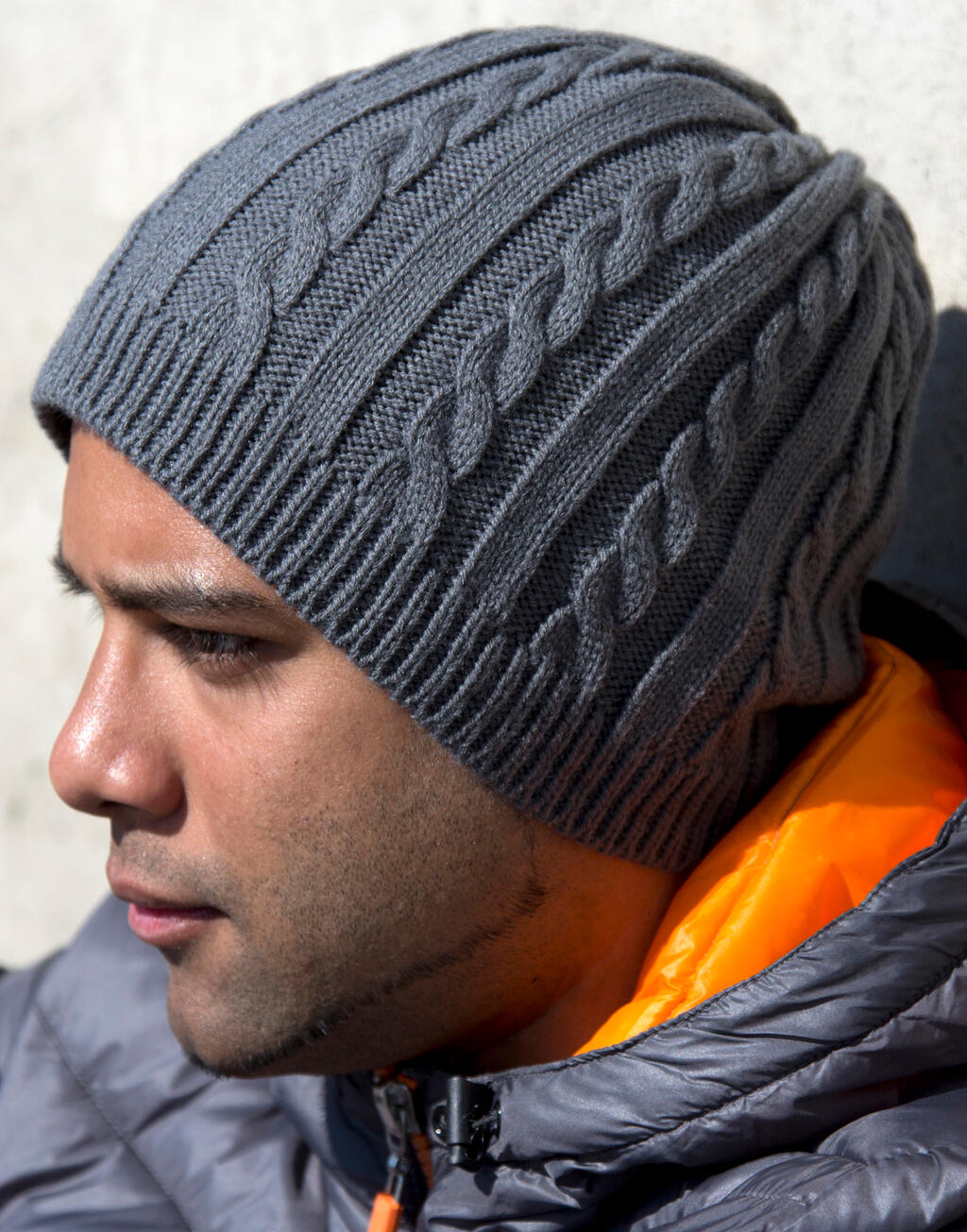 Mariner Knitted Hat in Farbe Grey/Black
