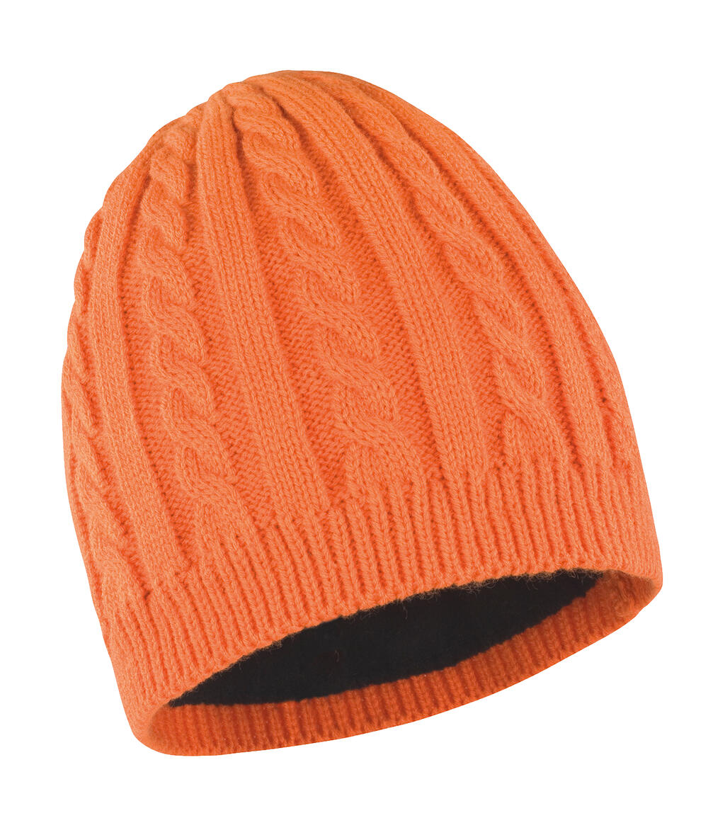 Mariner Knitted Hat in Farbe Burnt Orange/Black