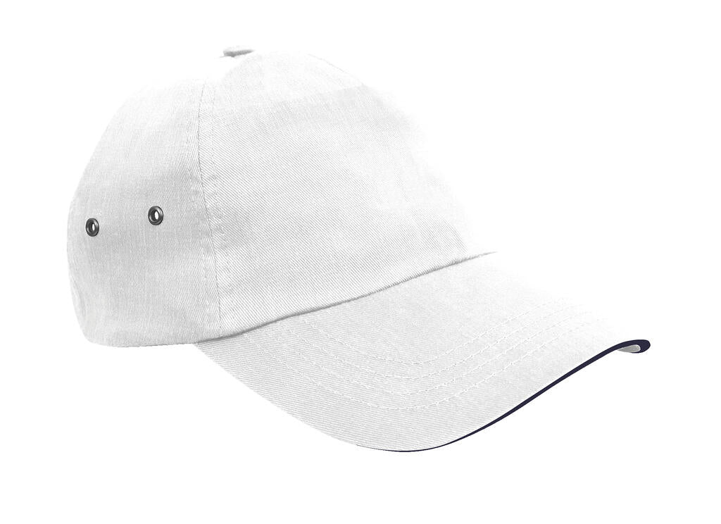 Plush Sandwich Cap in Farbe White/Navy