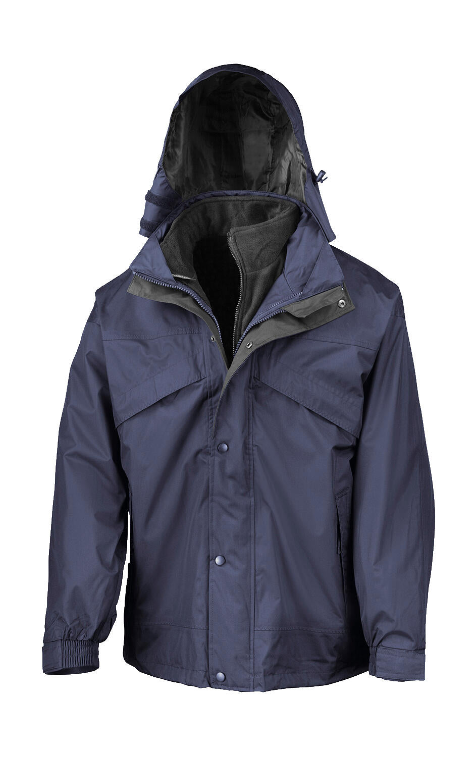 3-in-1 Jacket with Fleece in Farbe Navy