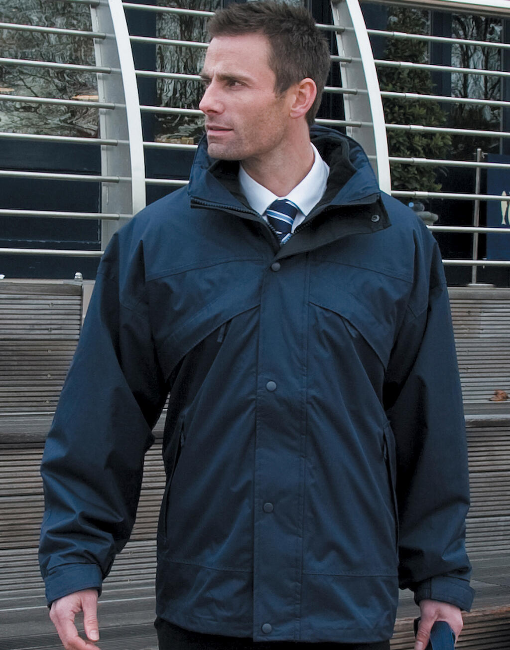 3-in-1 Jacket with Fleece in Farbe Black
