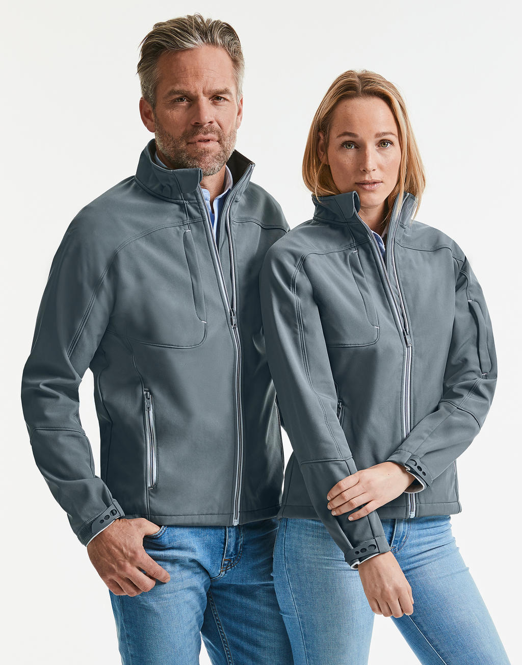 Men's Bionic Softshell Jacket in Farbe Stone