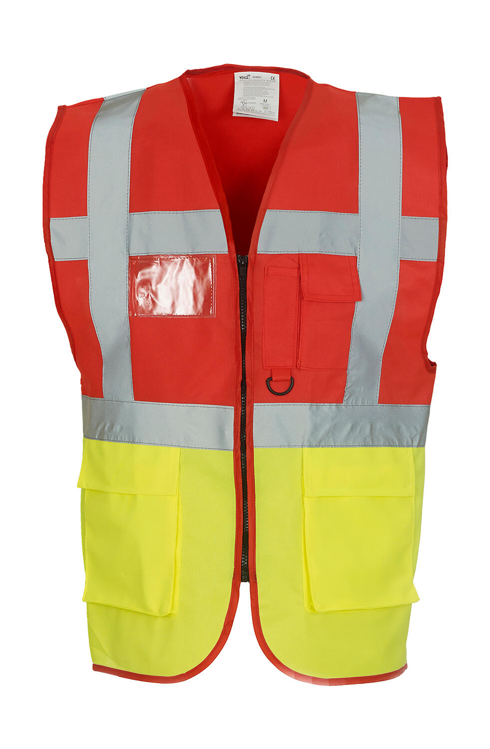 Fluo Executive Waistcoat in Farbe Red/Fluo Yellow
