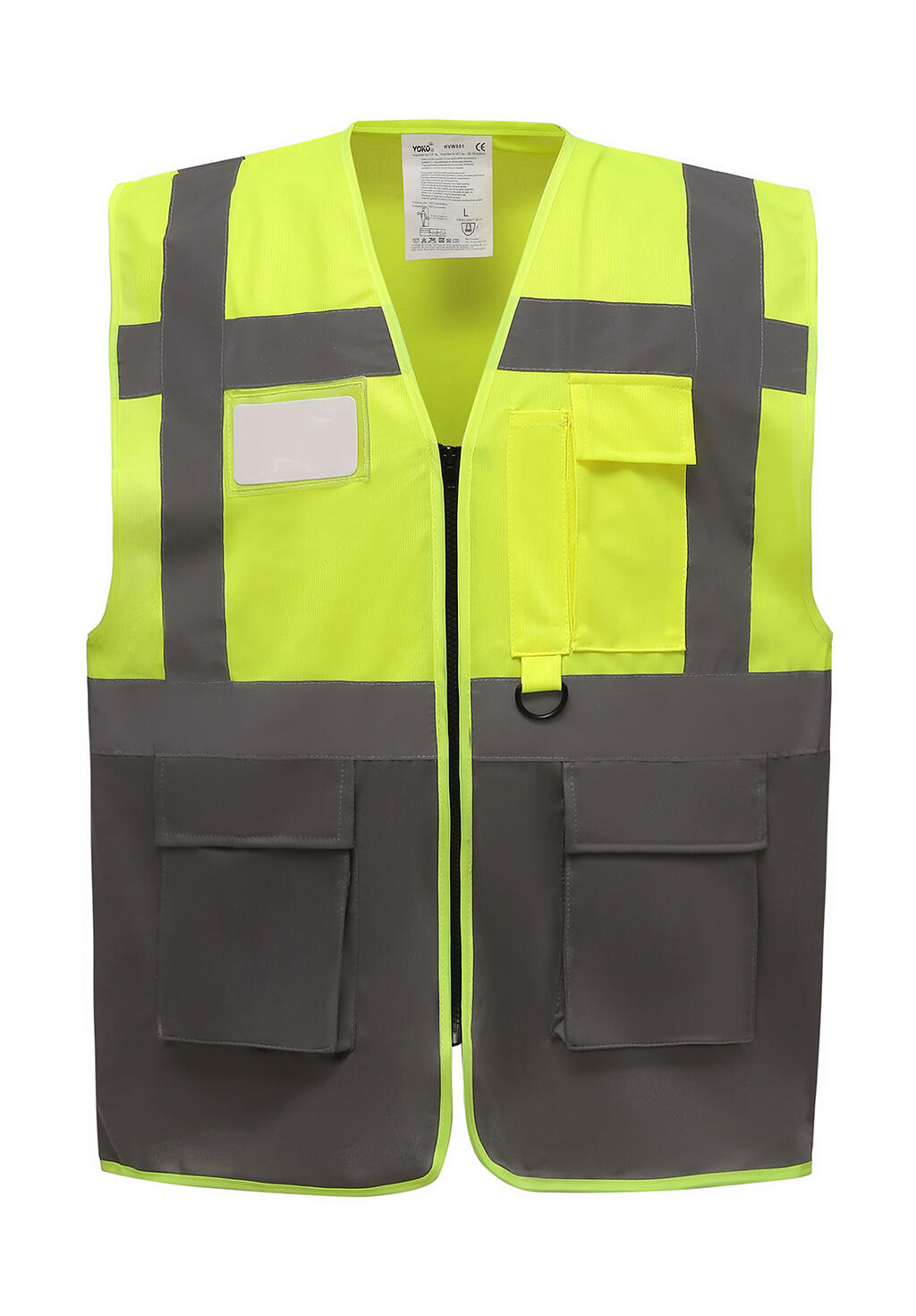 Fluo Executive Waistcoat in Farbe Fluo Yellow/Grey