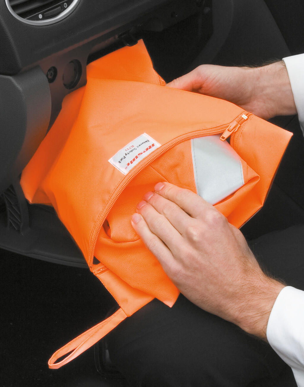 Pocket for Safety Vests in Farbe Fluorescent Orange