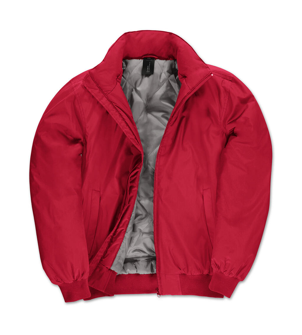 Crew Bomber/men Jacket in Farbe Red/Warm Grey