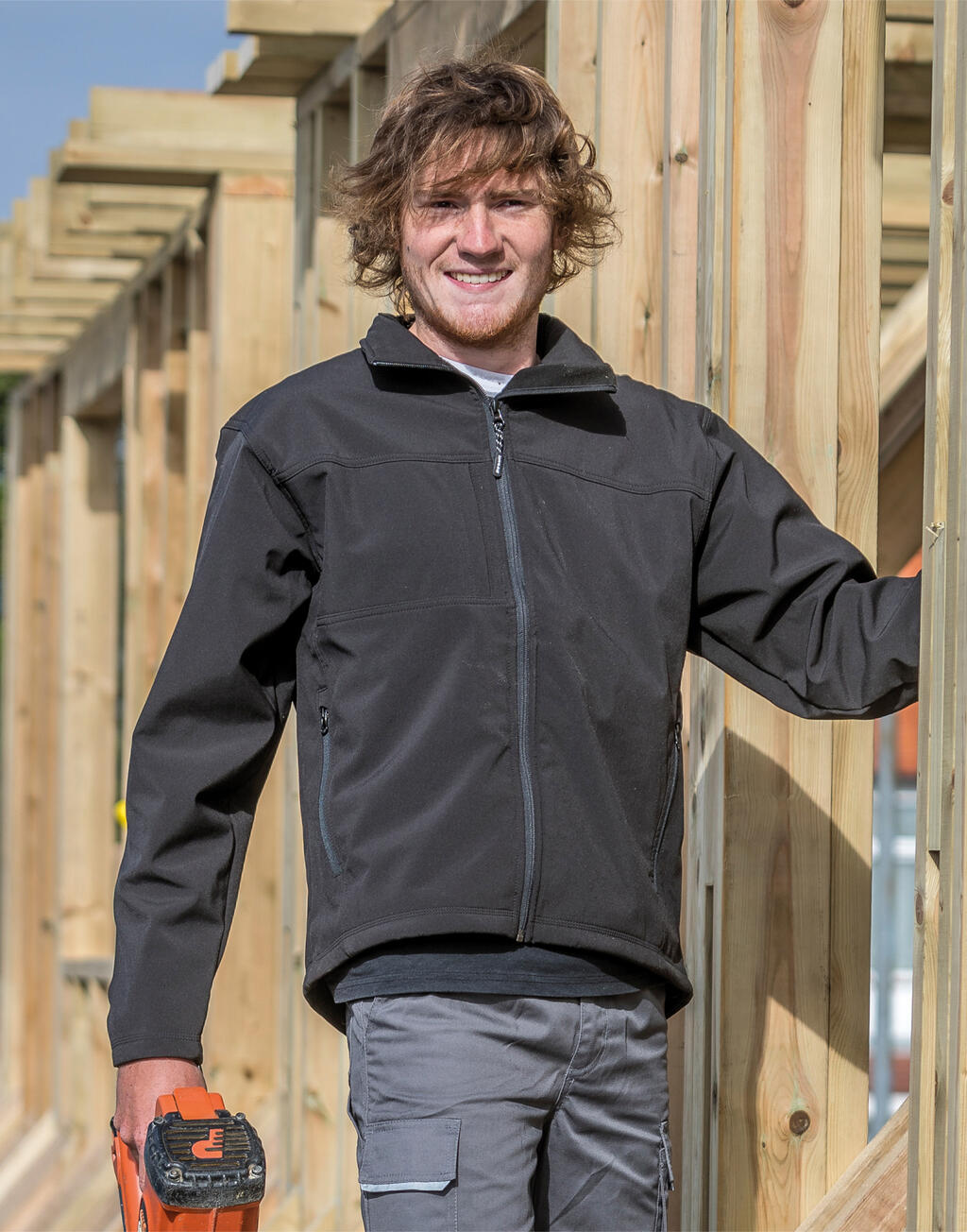 Men's Classic Softshell Jacket in Farbe Black