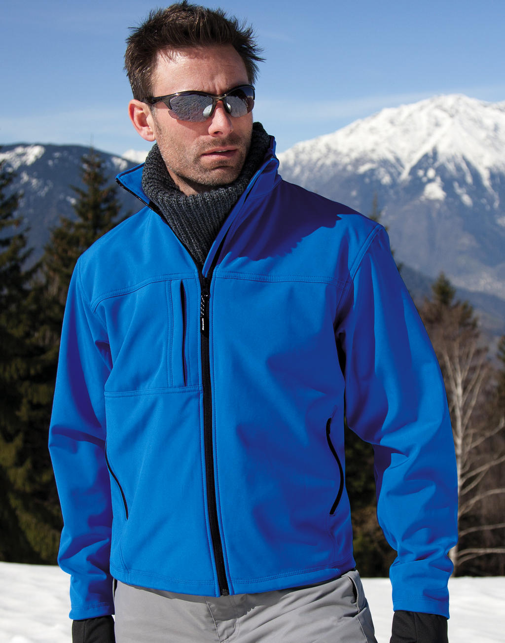 Men's Classic Softshell Jacket in Farbe Black