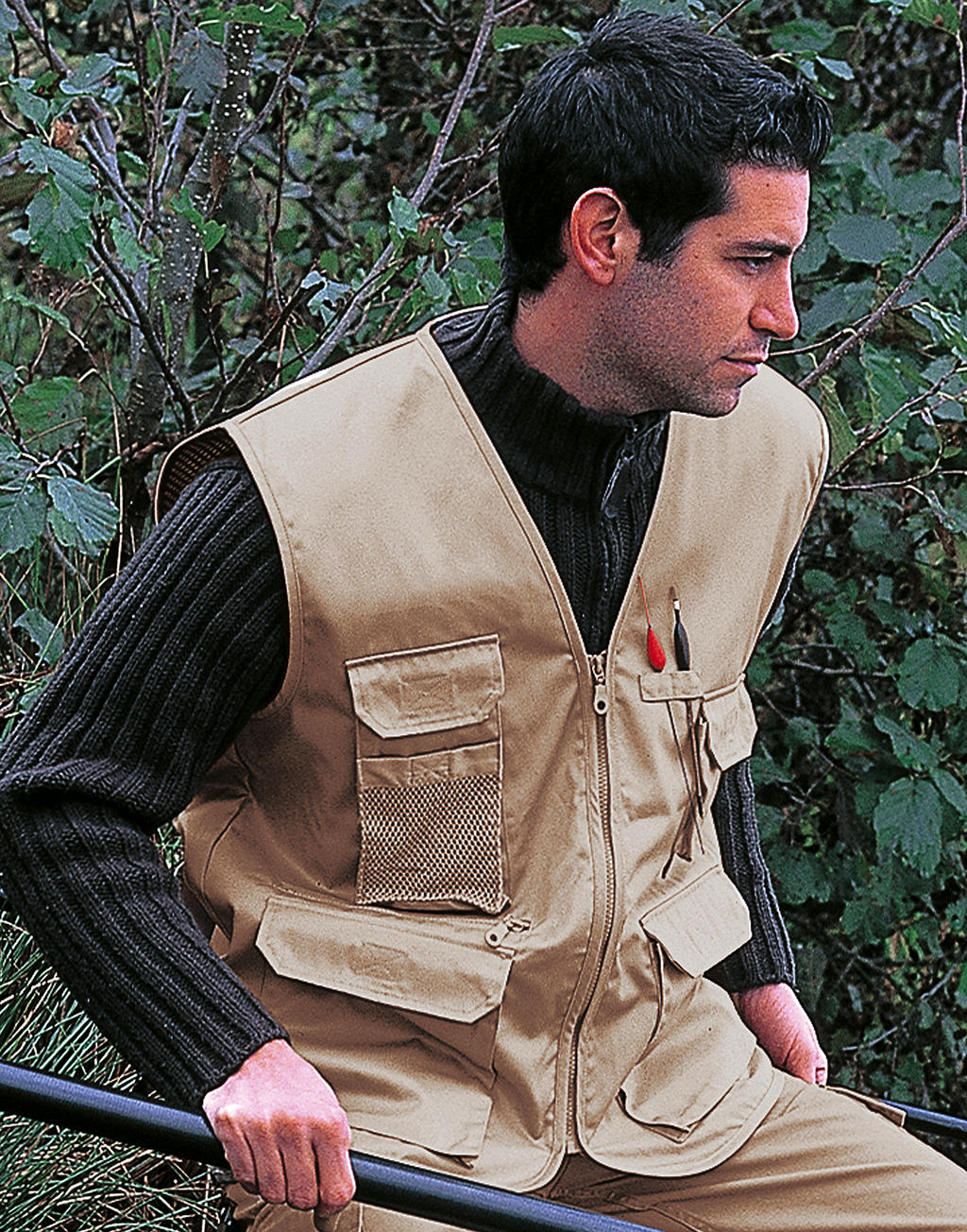 Safari Waistcoat in Farbe Black
