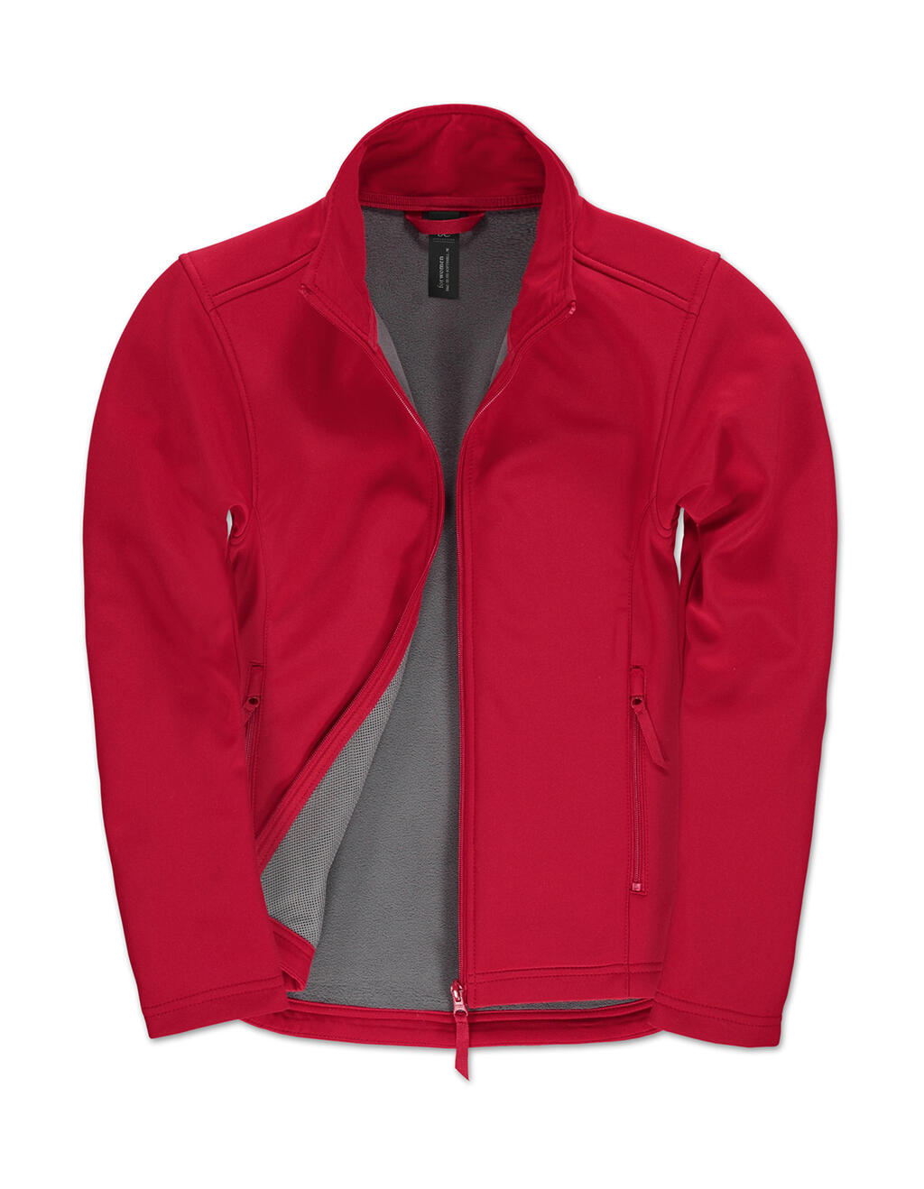 ID.701/women Softshell Jacket in Farbe Red/Warm Grey