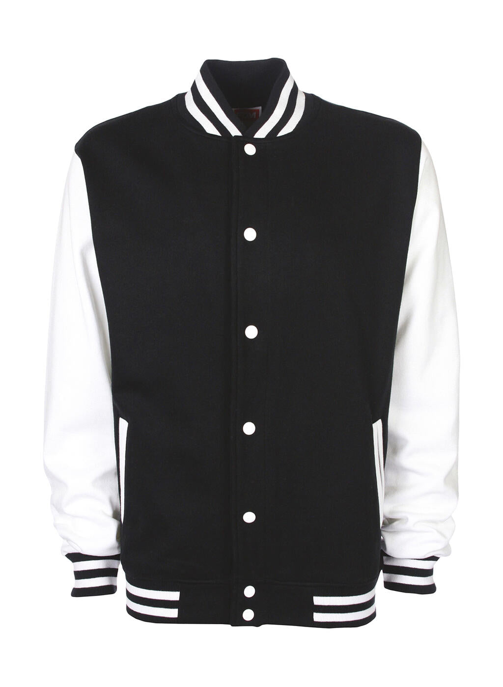 Varsity Jacket in Farbe Black/White