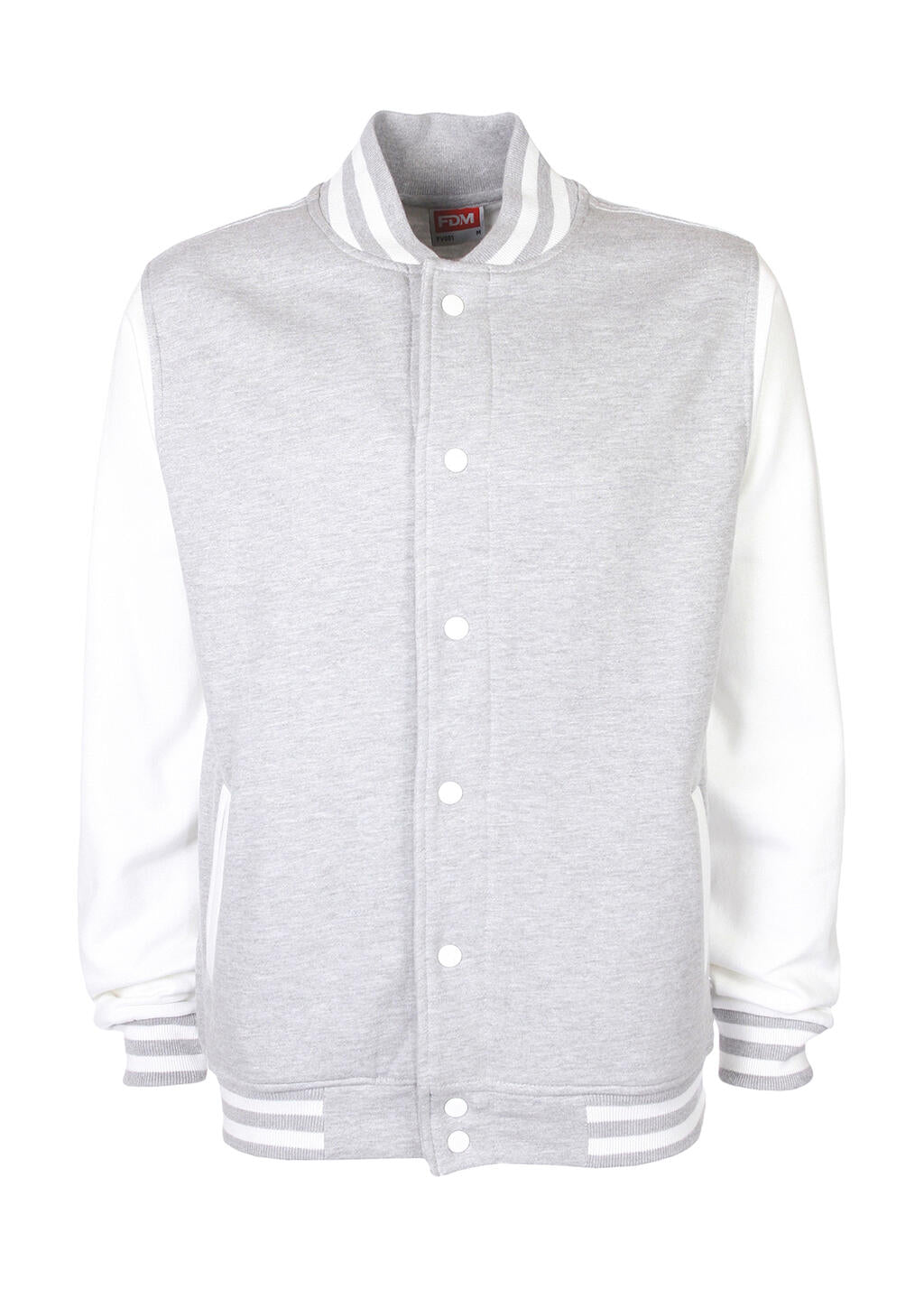 Varsity Jacket in Farbe Sport Grey/White