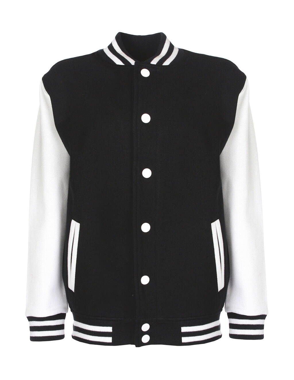 Junior Varsity Jacket in Farbe Black/White