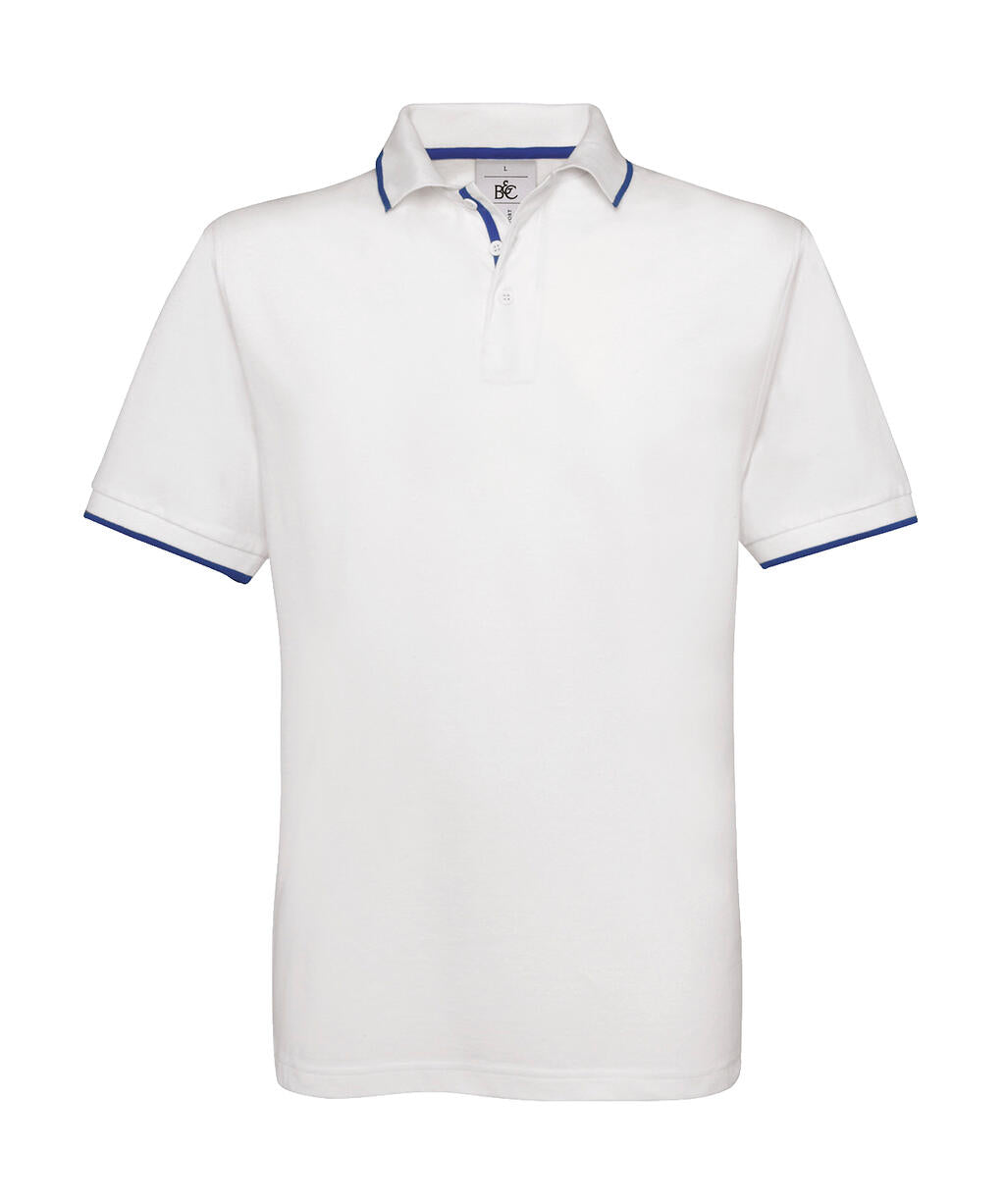 Safran Sport Tipped Polo in Farbe White/Royal
