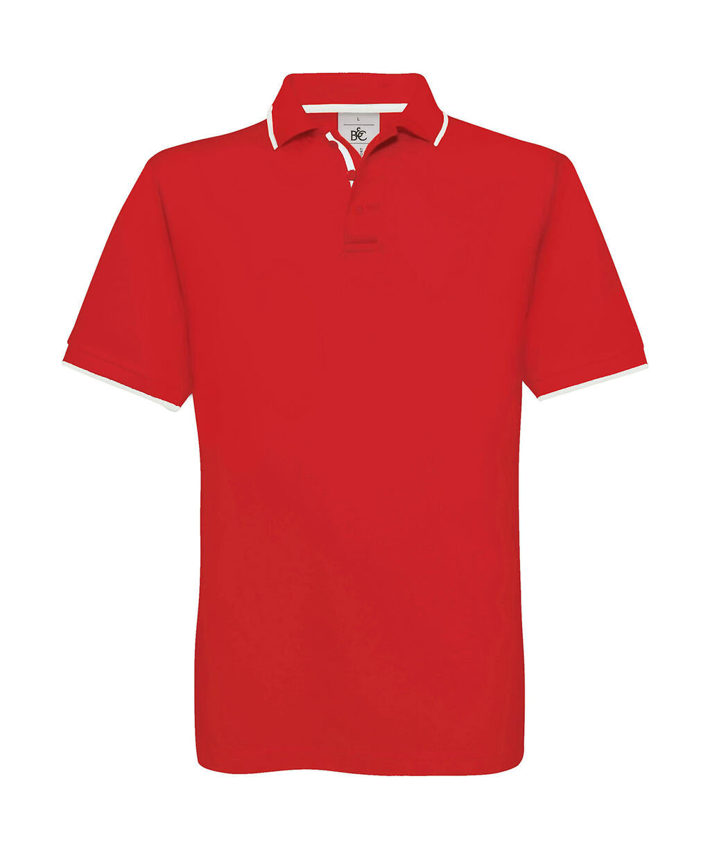 Safran Sport Tipped Polo in Farbe Red/White
