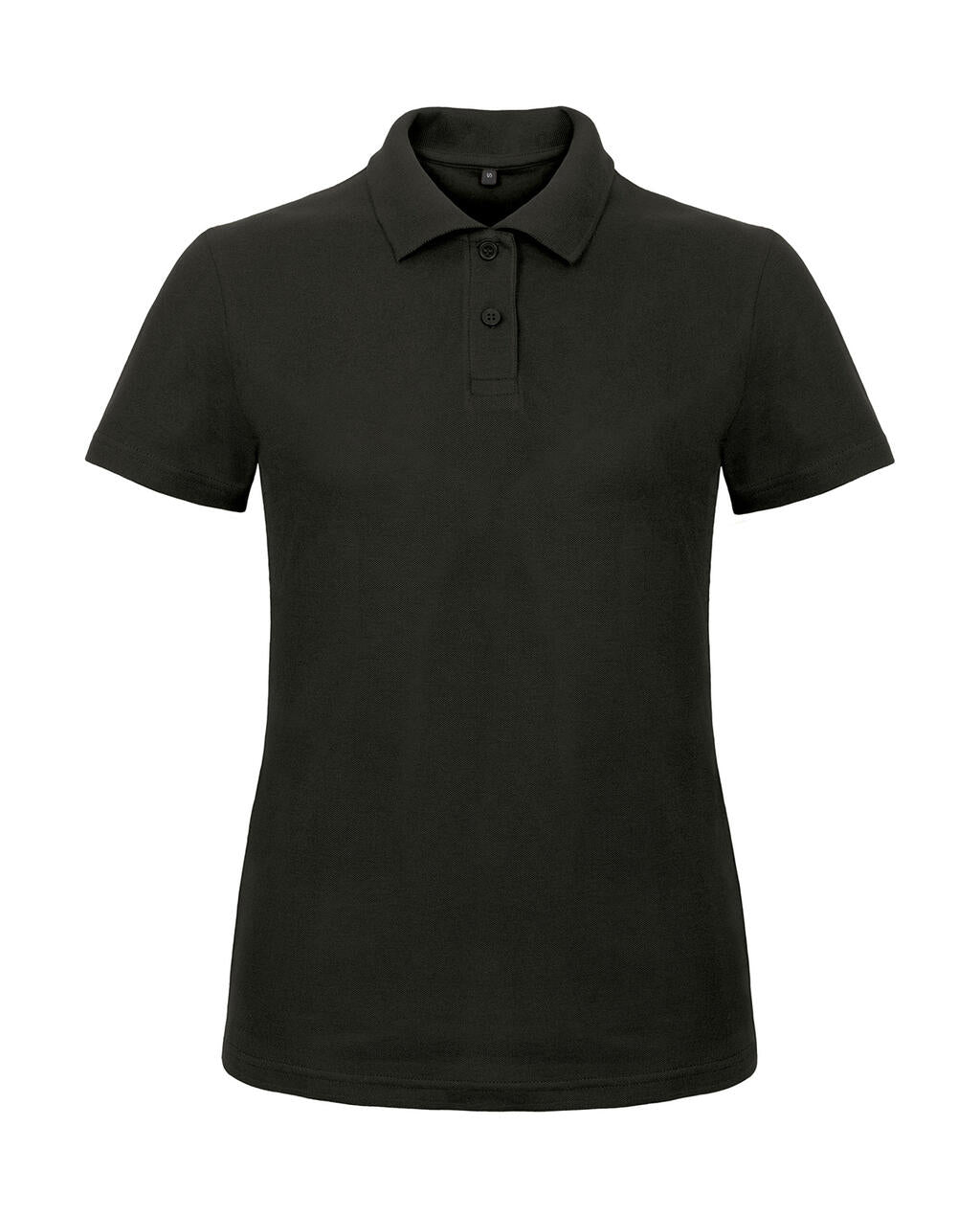 ID.001/women Piqué Polo Shirt in Farbe Black