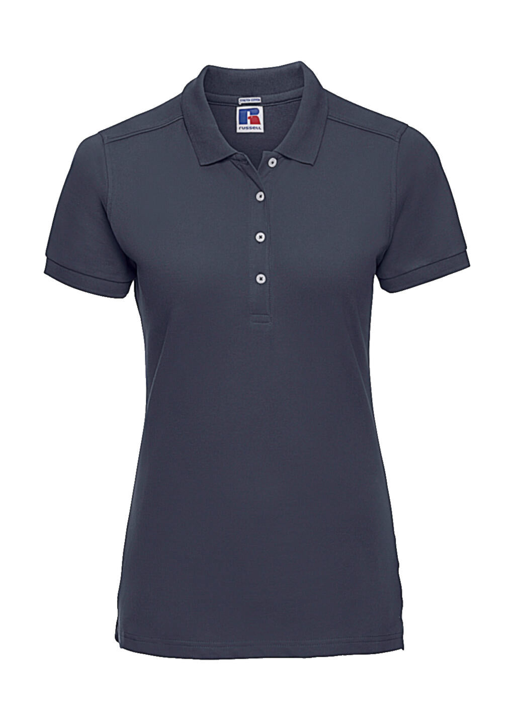 Ladies' Fitted Stretch Polo in Farbe French Navy