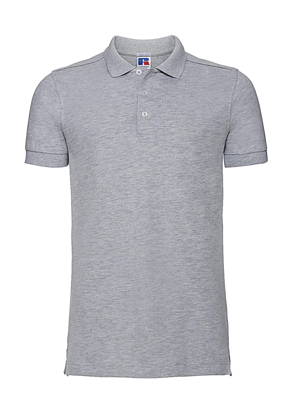 Men's Fitted Stretch Polo in Farbe Light Oxford
