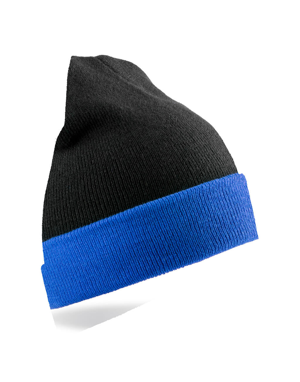 Recycled Black Compass Beanie in Farbe Black/Royal