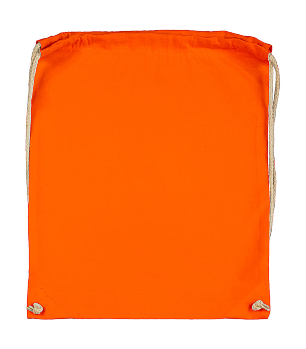 Cotton Drawstring Backpack in Farbe Tangerine