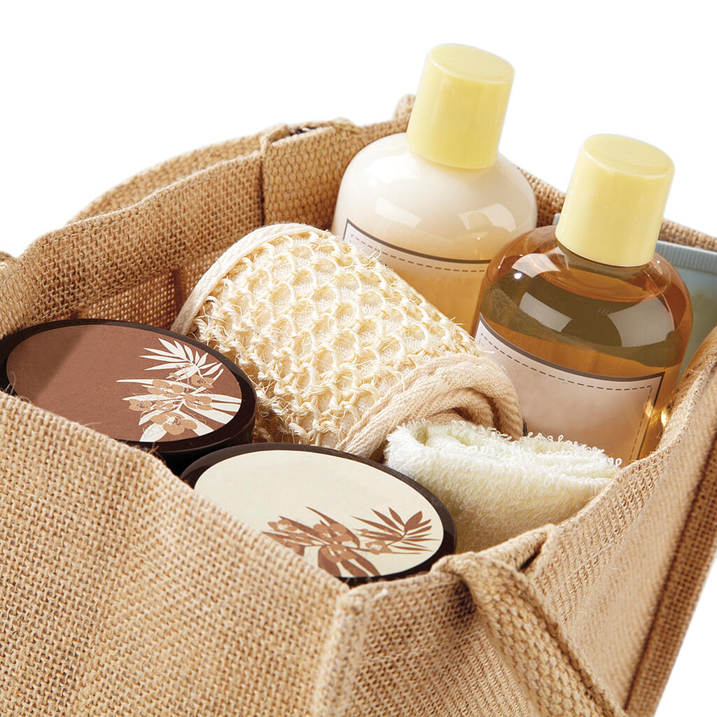 Jute Mini Gift Bag in Farbe Natural