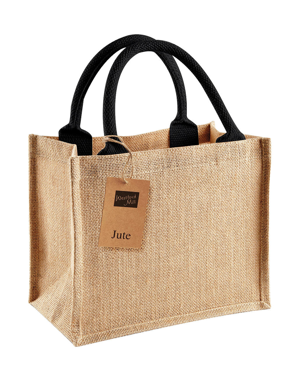 Jute Mini Gift Bag in Farbe Natural/Black