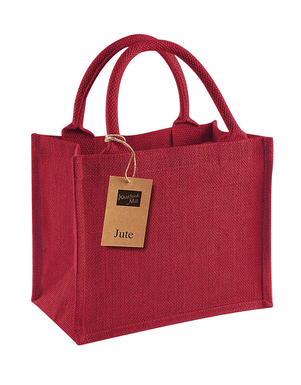 Jute Mini Gift Bag in Farbe Red/Red