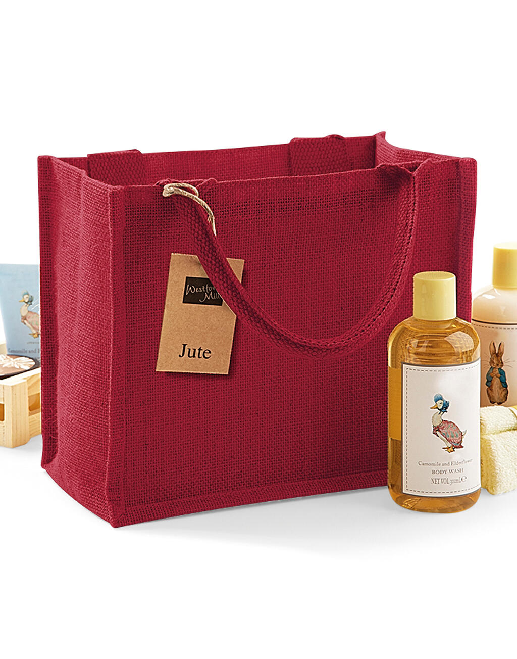 Jute Mini Gift Bag in Farbe Natural