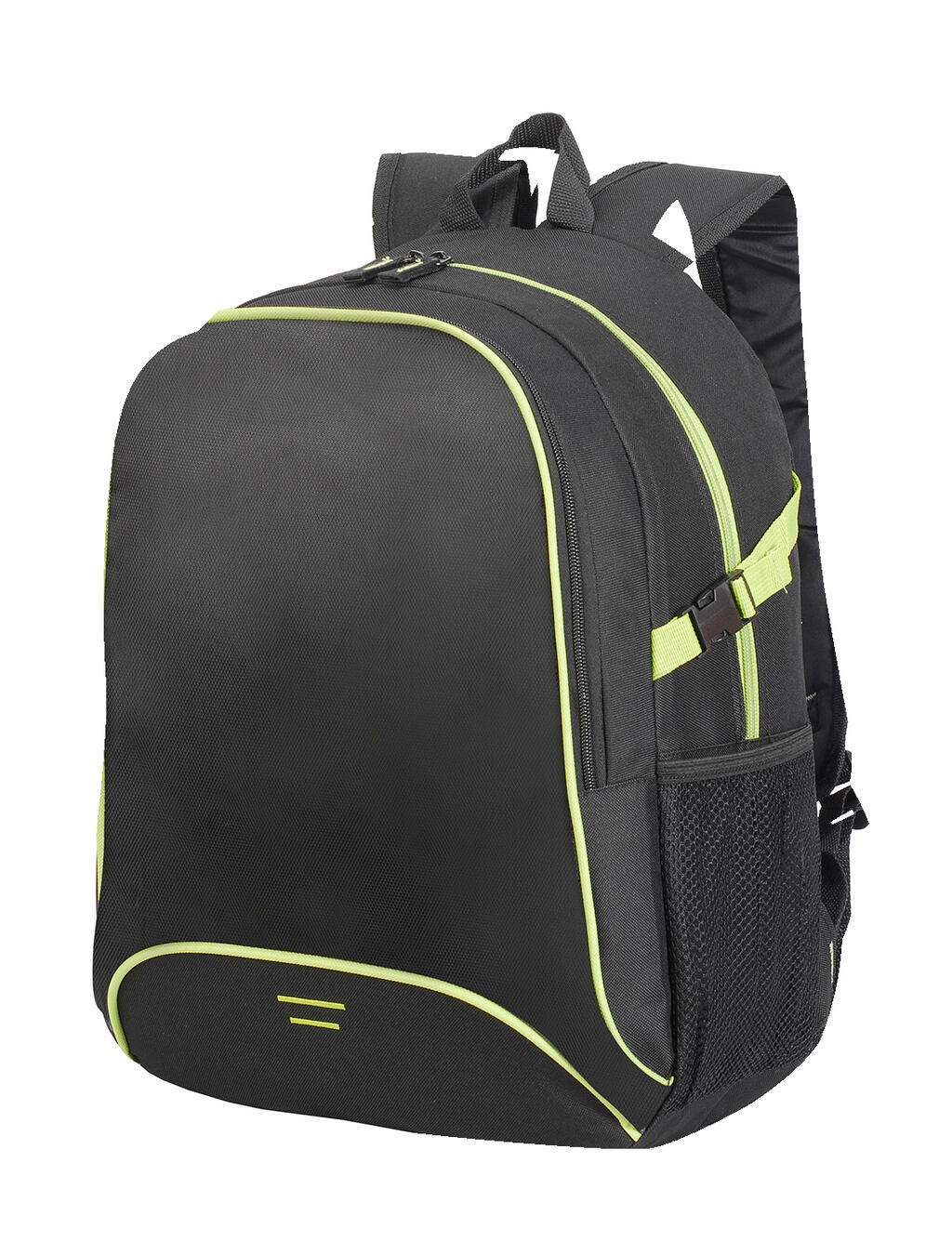 Osaka Basic Backpack in Farbe Black/Lime Green
