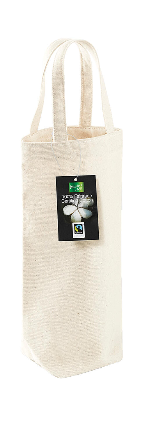 Fairtrade Cotton Bottle Bag in Farbe Natural