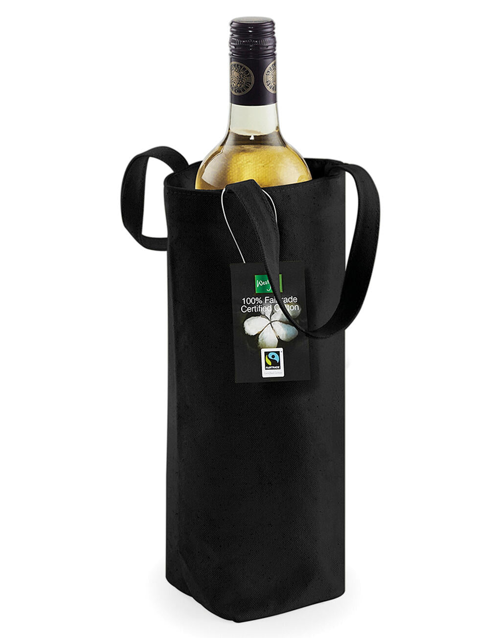Fairtrade Cotton Bottle Bag in Farbe Natural