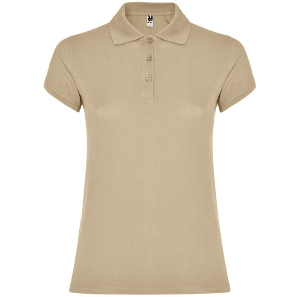 Poloshirt Star Woman in Farbe Sand