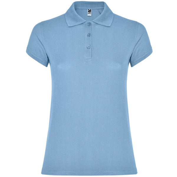 Poloshirt Star Woman in Farbe Sky Blue