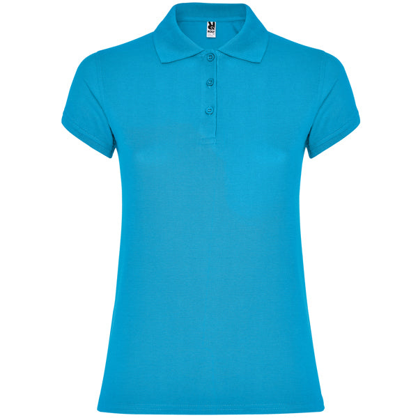 Poloshirt Star Woman in Farbe Turquoise