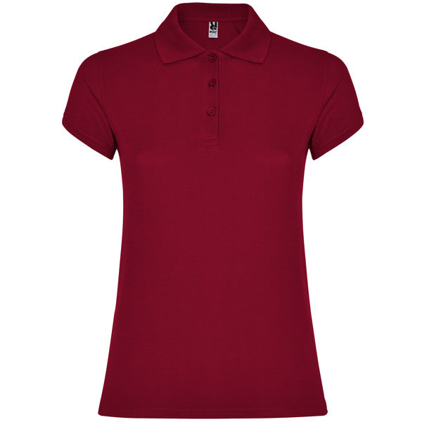 Poloshirt Star Woman in Farbe Garnet
