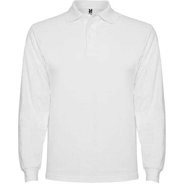Langärmeliges Poloshirt Estrella in Farbe White