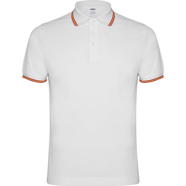 Poloshirt Nation in Farbe White