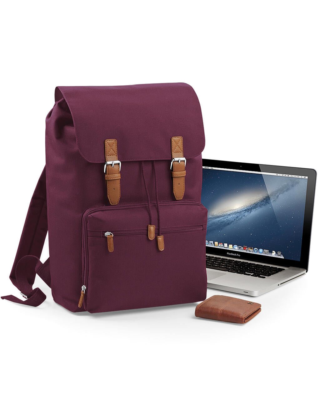 Vintage Laptop Backpack in Farbe Black