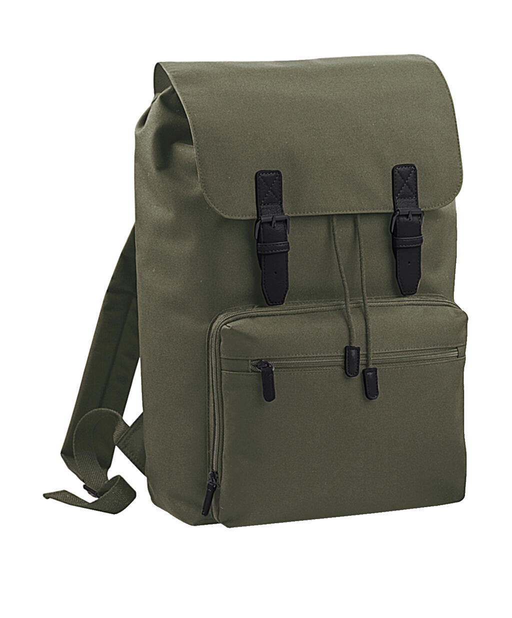 Vintage Laptop Backpack in Farbe Olive Green/Black
