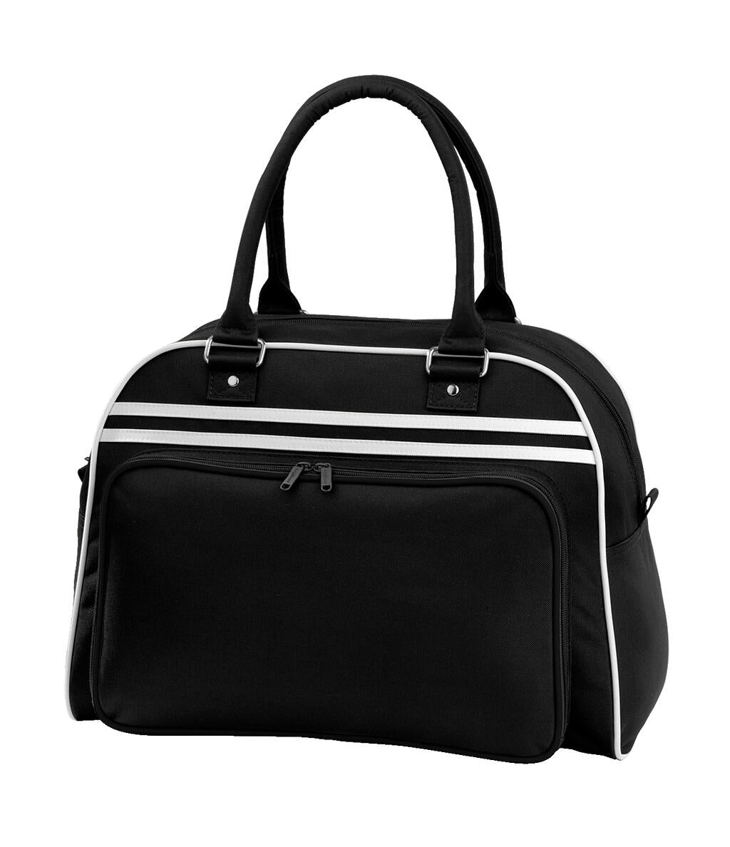Retro Bowling Bag in Farbe Black/White