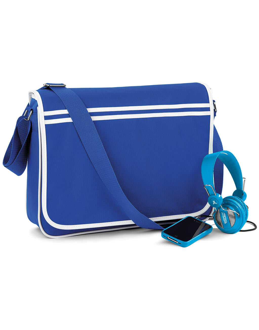 Retro Messenger in Farbe Black/White