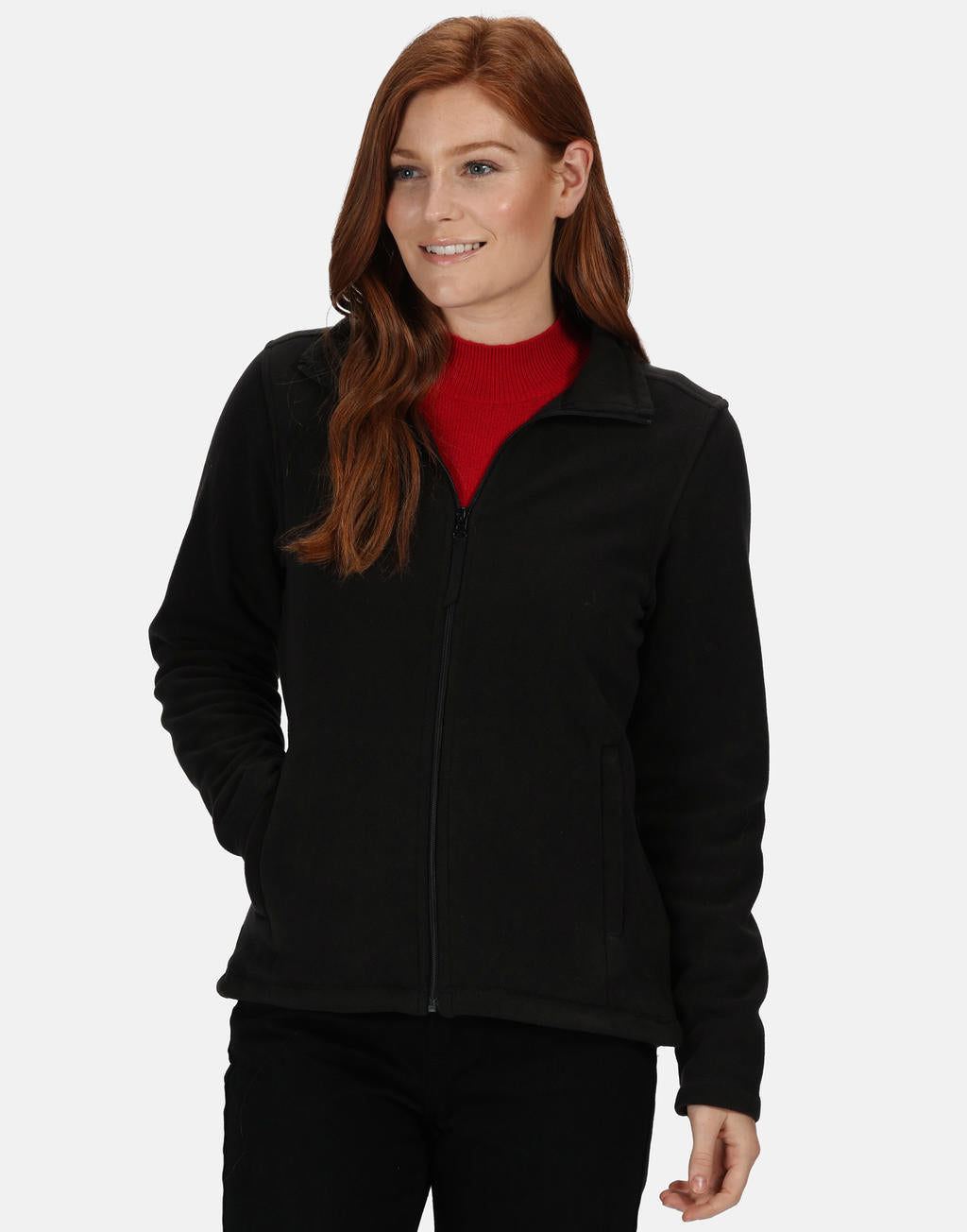 Women's Micro Full Zip Fleece in Farbe Black