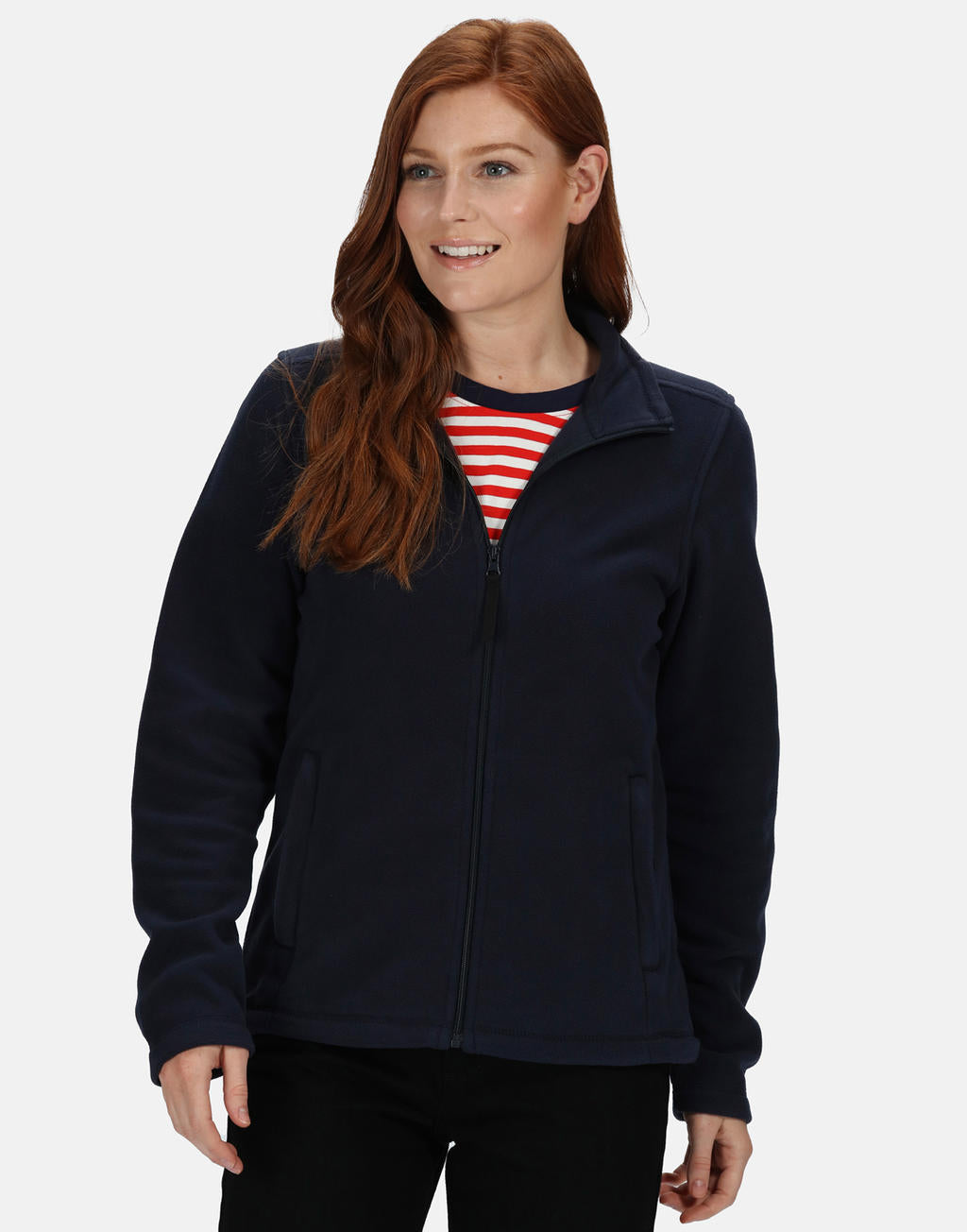 Women's Micro Full Zip Fleece in Farbe Black