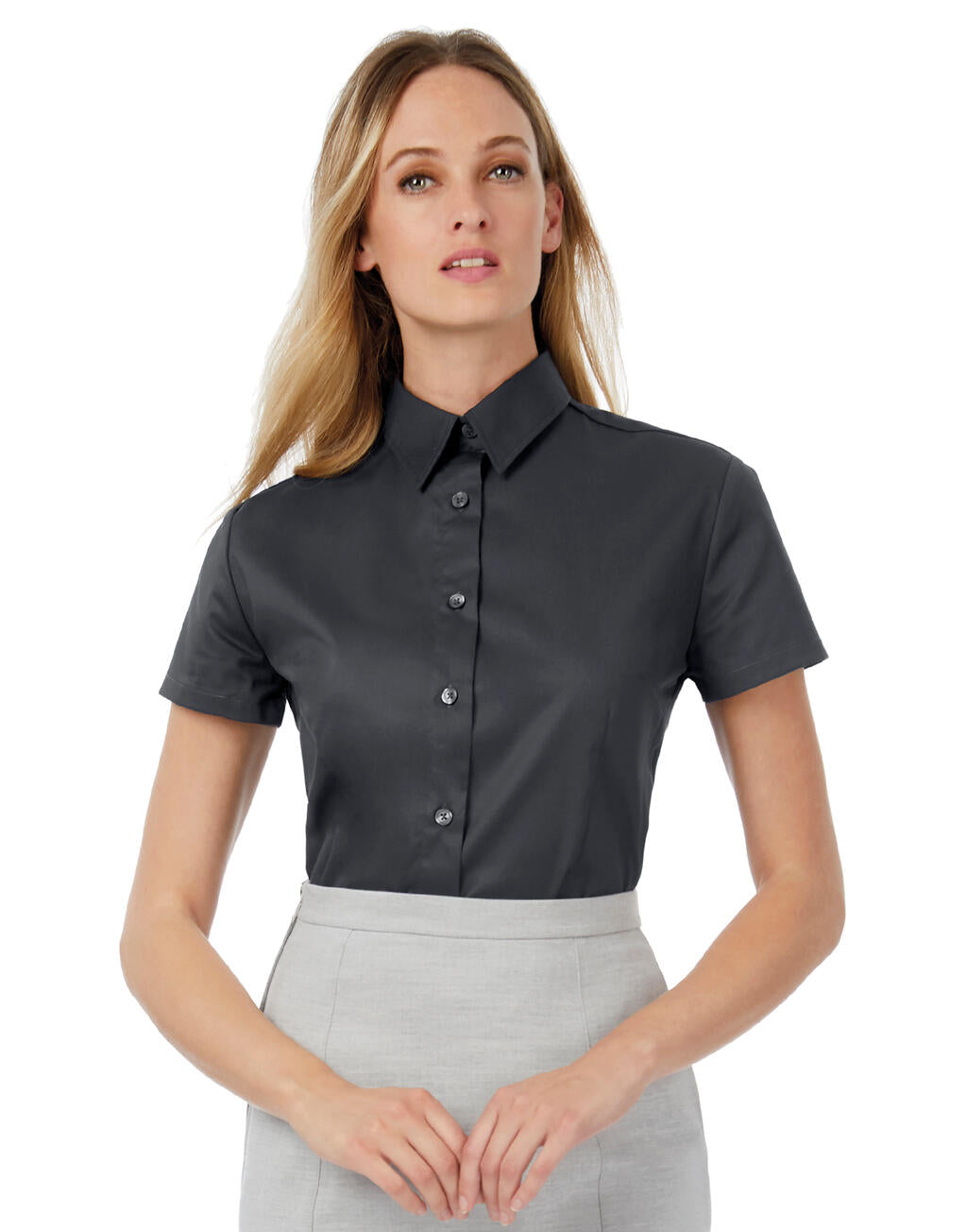 Sharp SSL/women Twill Shirt in Farbe White