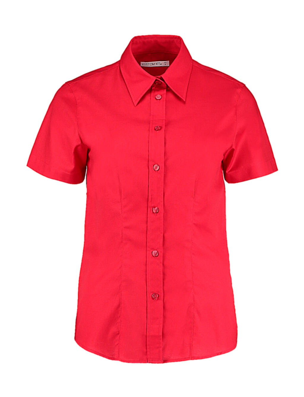 Women's Tailored Fit Workwear Oxford Shirt SSL in Farbe Red