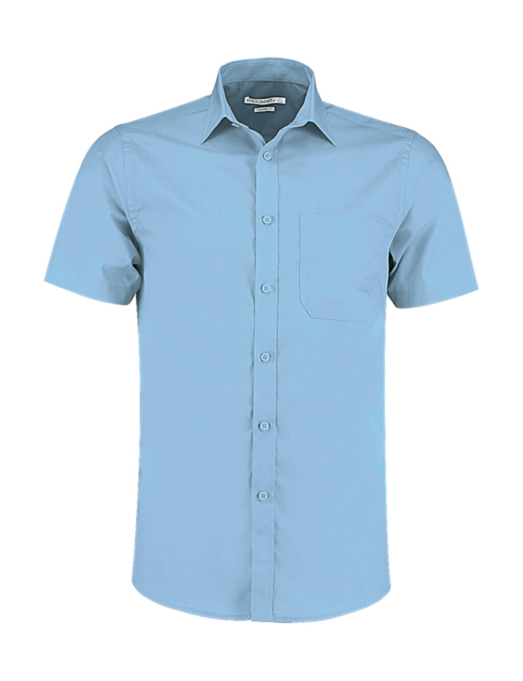 Tailored Fit Poplin Shirt SSL in Farbe Light Blue