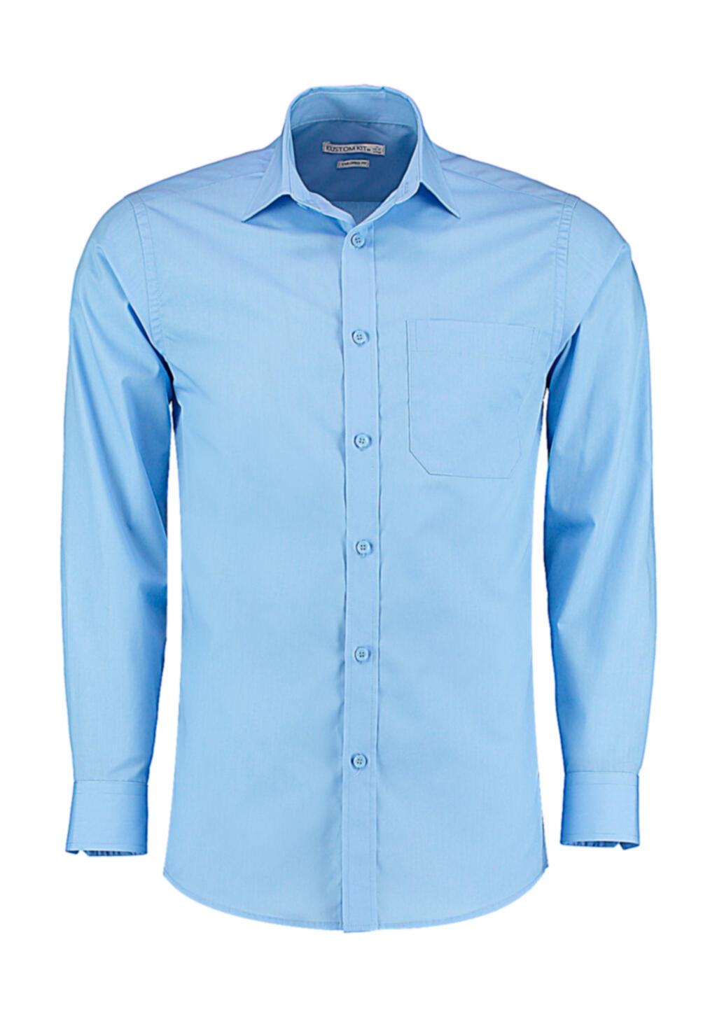 Tailored Fit Poplin Shirt in Farbe Light Blue